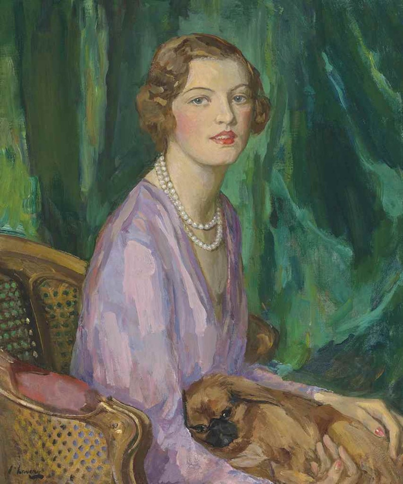 Miss Rosemary Hope-Vere and Bacchus by Sir John Lavery