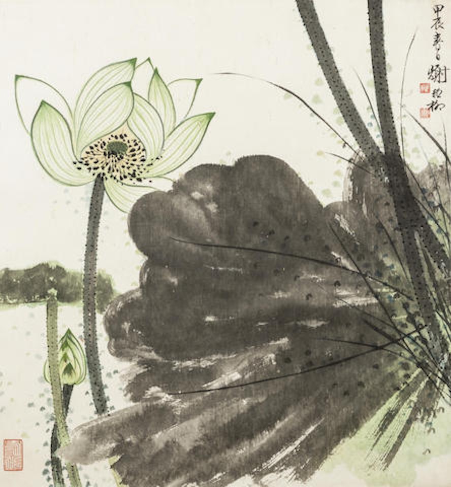 Green Lotus by Xie Zhiliu