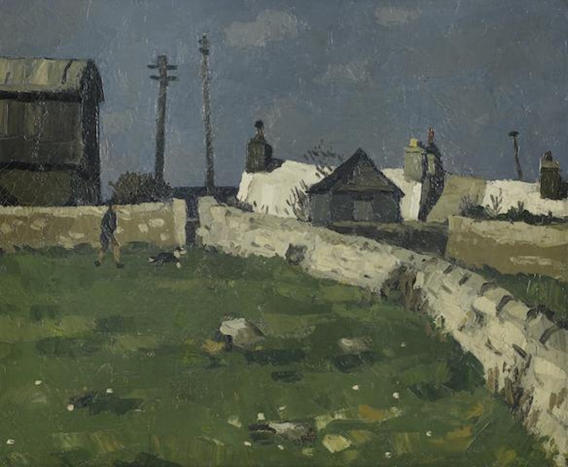 Cottages at Moelfre by Kyffin Williams