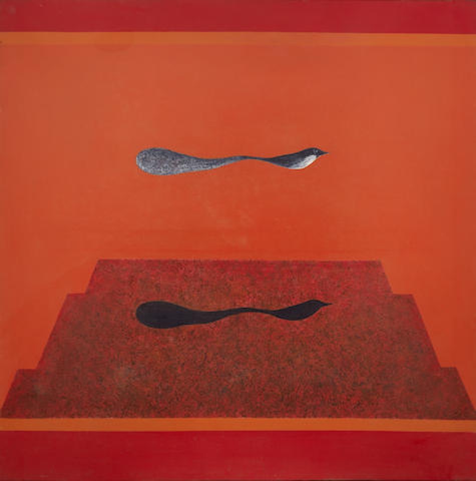 Untitled (Bird, Tree, Mountain series) by Jagdish Swaminathan