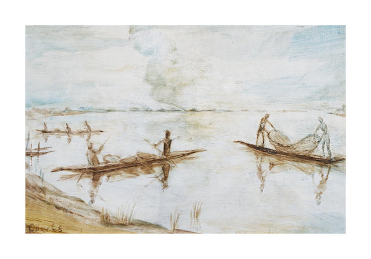 Fishing, Sepik River by Margaret Hannah Olley