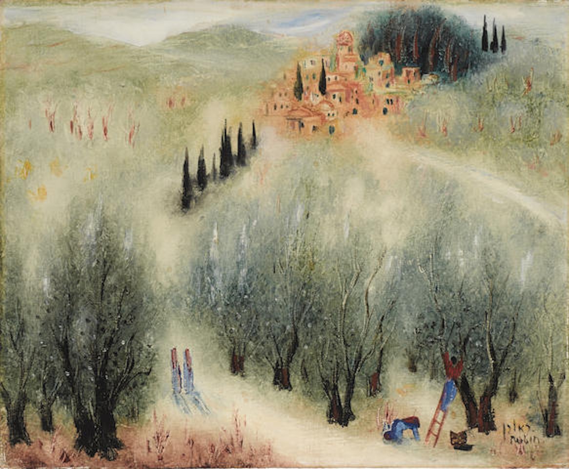 On the road to Jerusalem by Reuven Rubin
