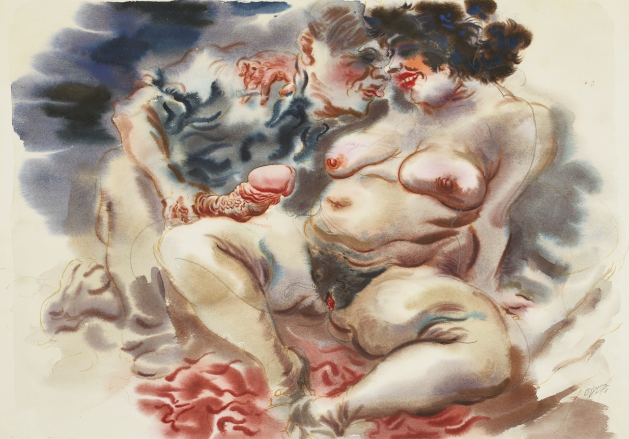 EROTIC SCENE by George Grosz