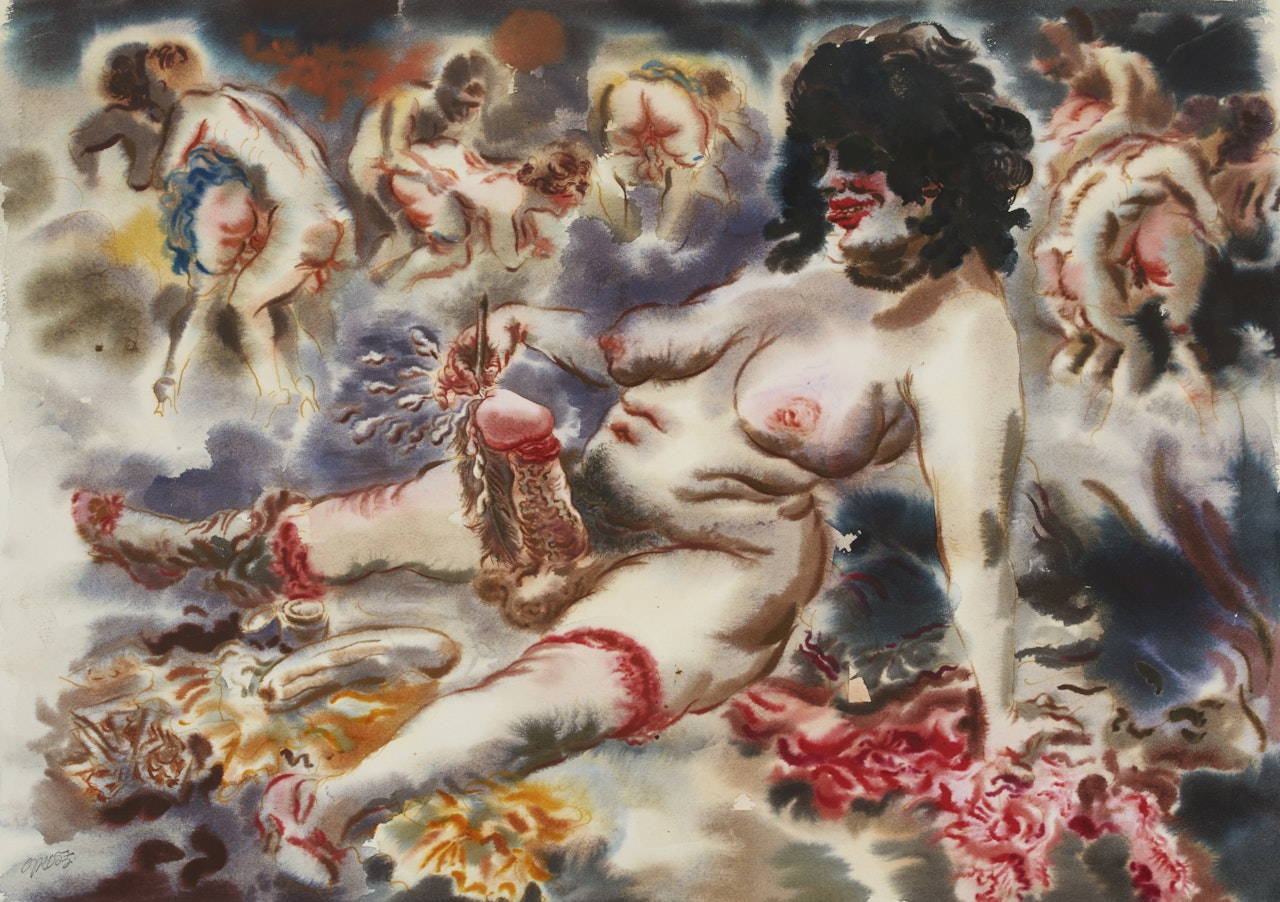 EROTIC SCENE by George Grosz