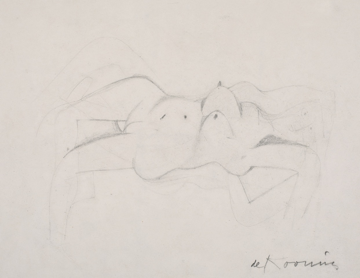 RECLINING NUDE by Willem de Kooning