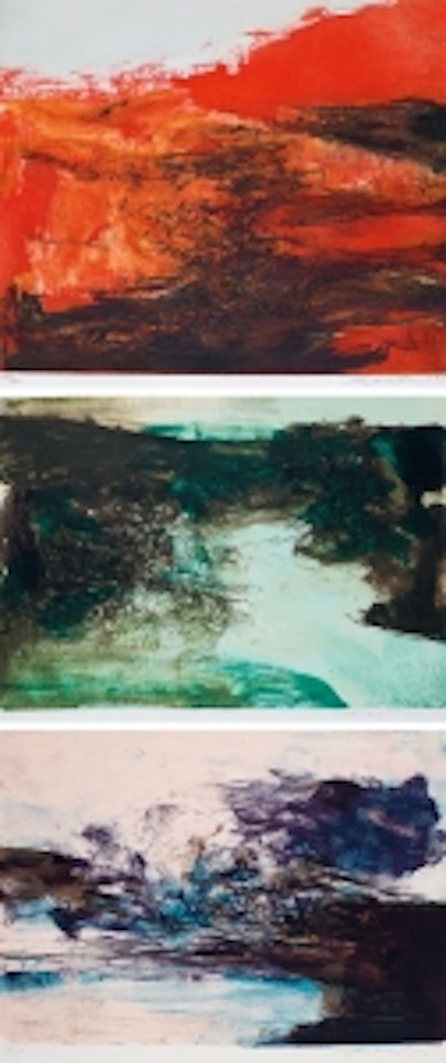 Untitled; Untitled; & Untitled by Zao Wou-Ki