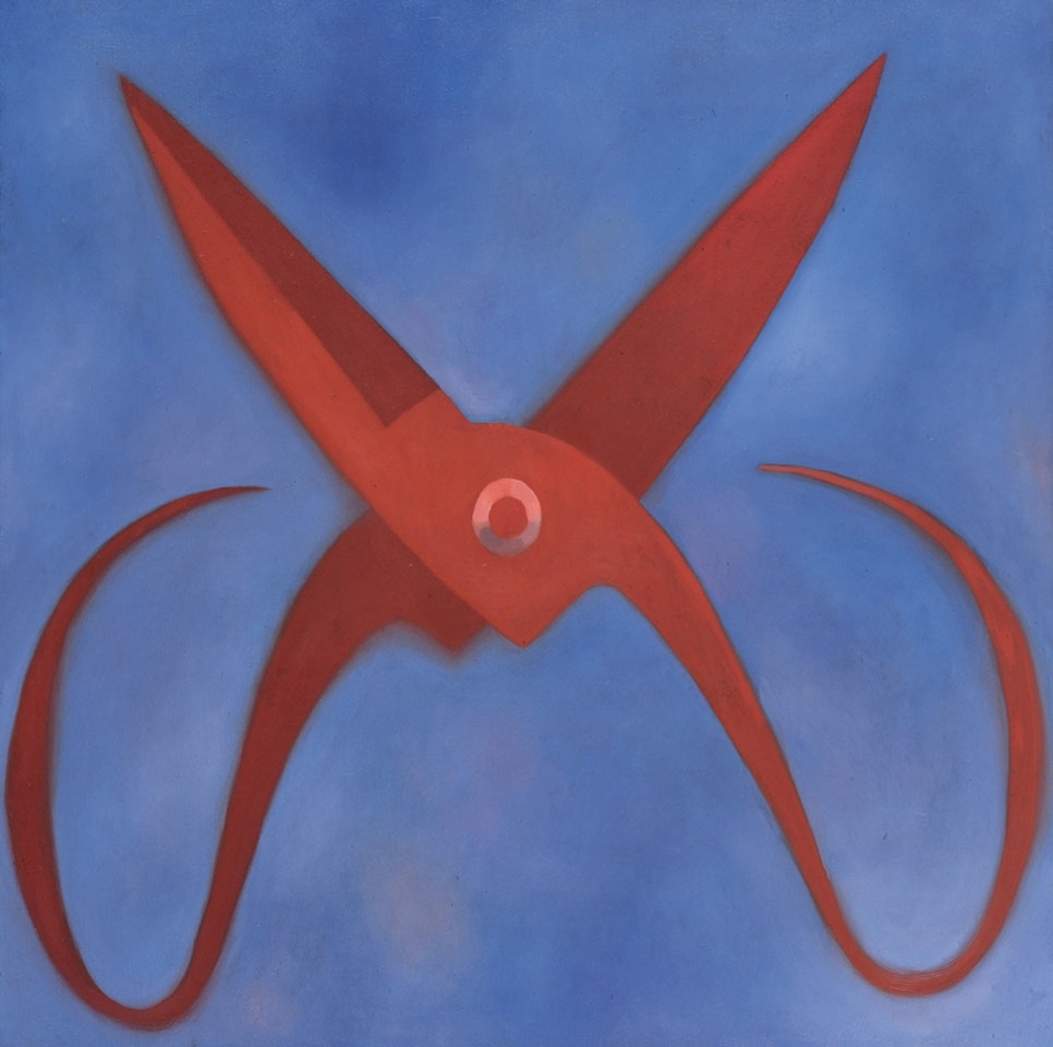 Earth Red Scissors and Sky by Mao Xuhui