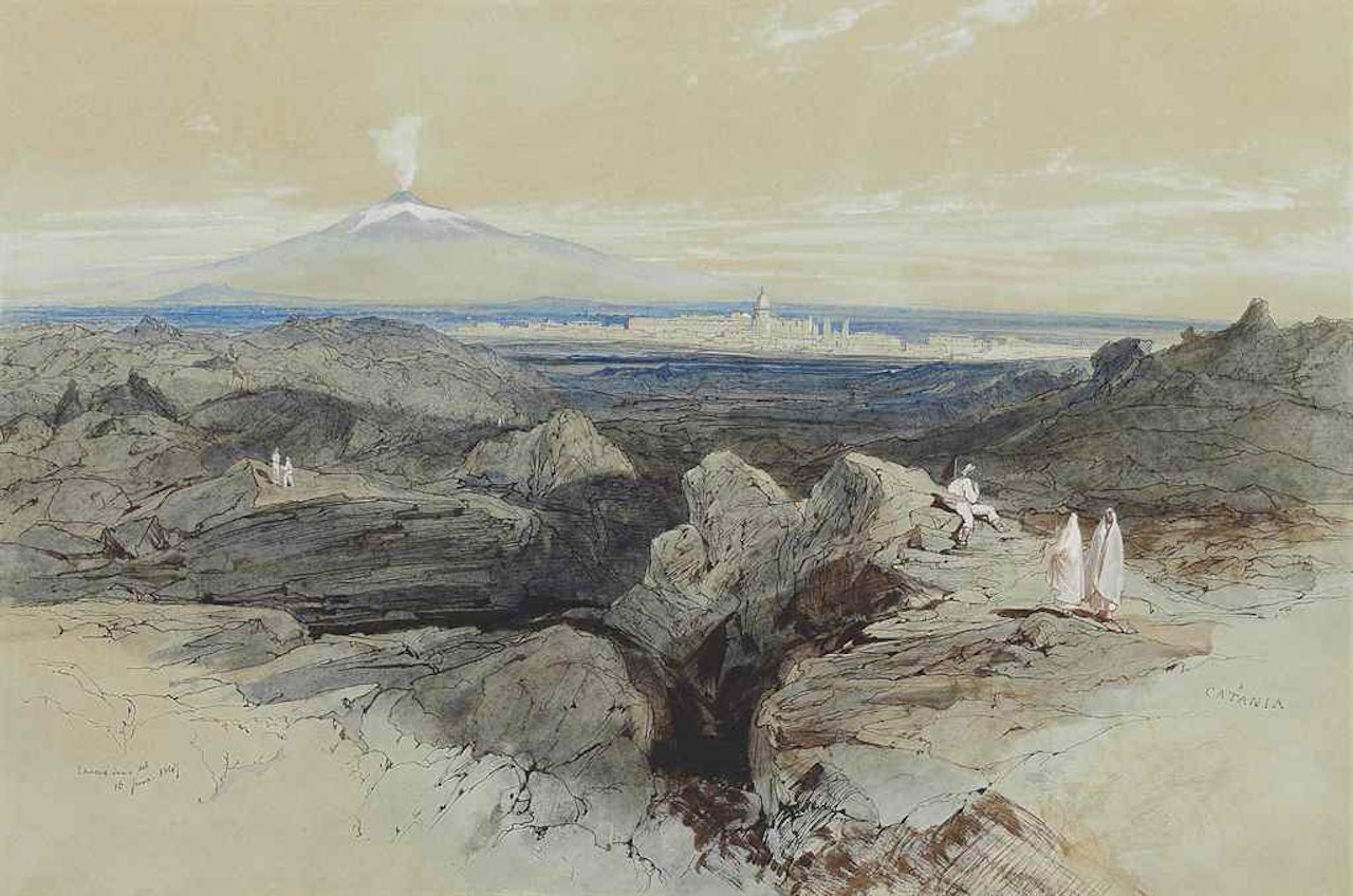 Catania, Sicily by Edward Lear