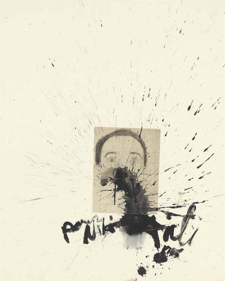 Autoportrait et explosion by Salvador Dali