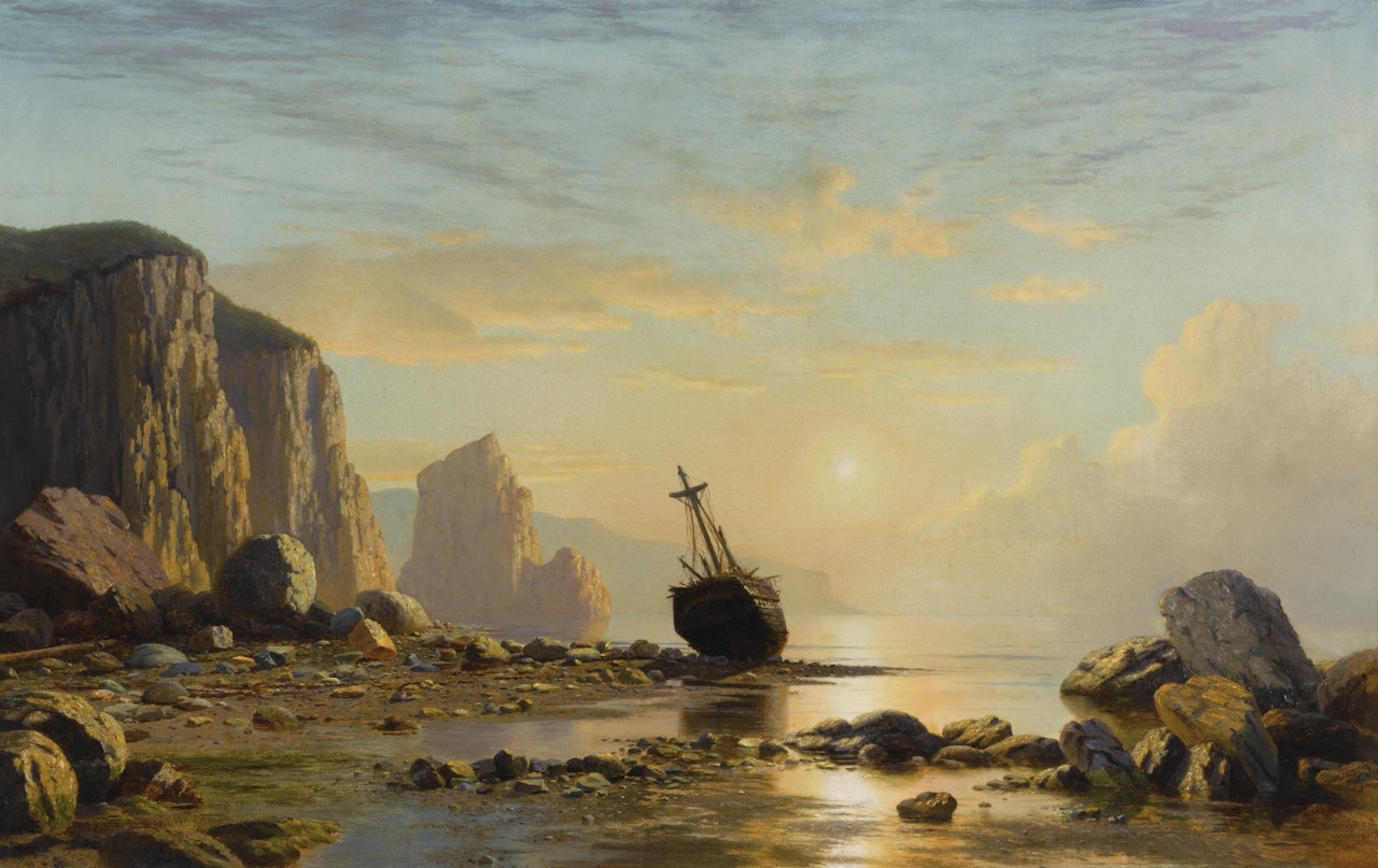 GOLDEN RAYS ON THE LABRADOR COAST by William Bradford