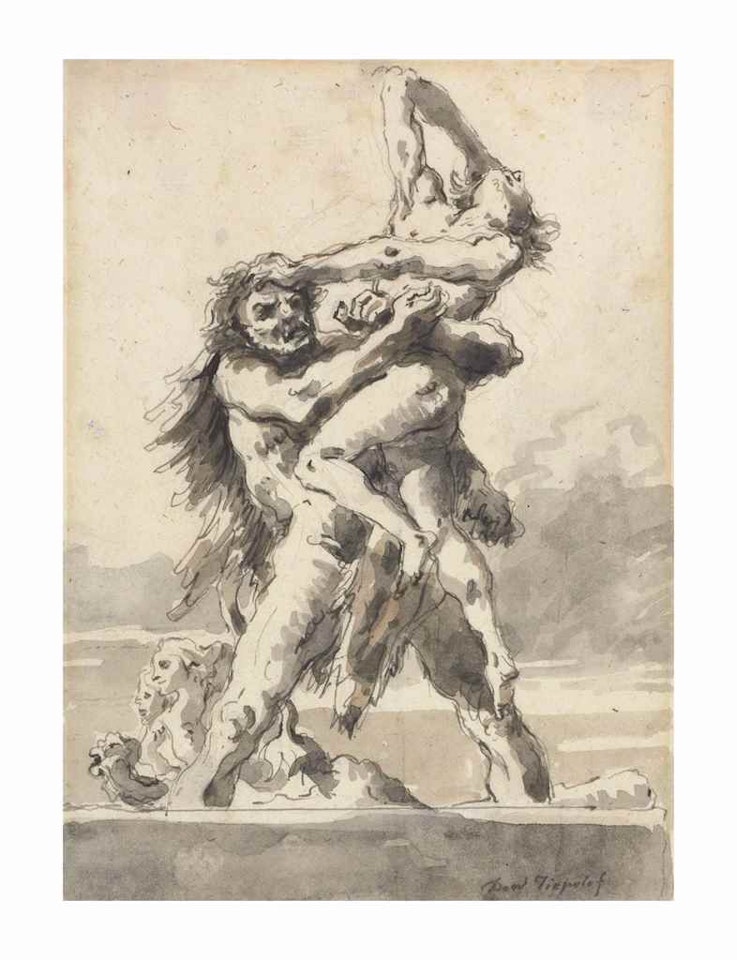 Hercules and Antaeus by Giovanni Domenico Tiepolo