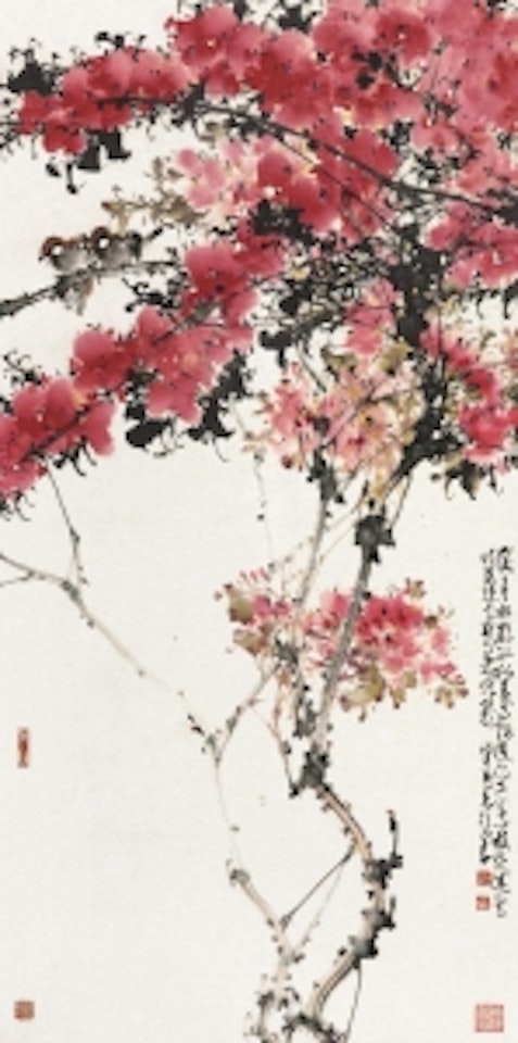AZALEA AND BIRDS by Zhao Shao'ang