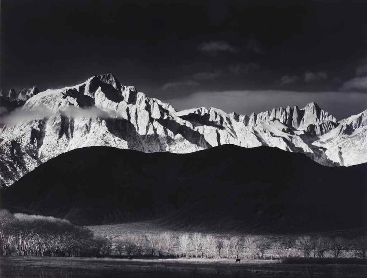 Winter Sunrise, Sierra Nevada from Lone Pine California by Ansel Adams
