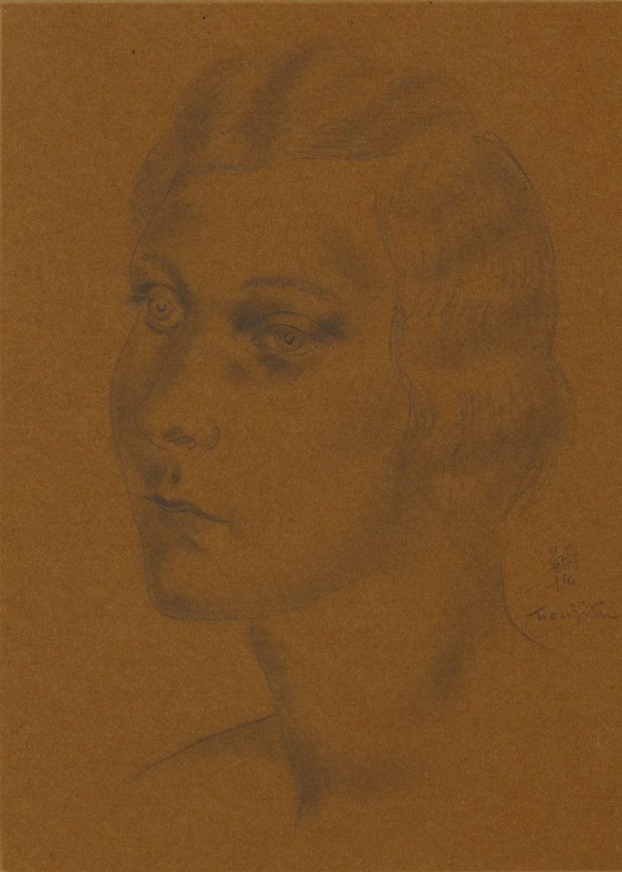 PORTRAIT DE FEMME (MARYSE PILA) by Leonard Tsuguharu Foujita