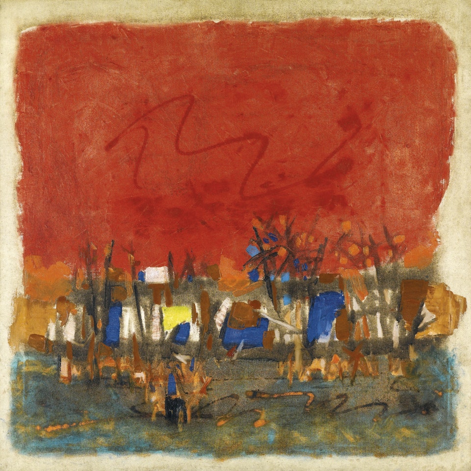 RED LANDSCAPE by M.F. Husain