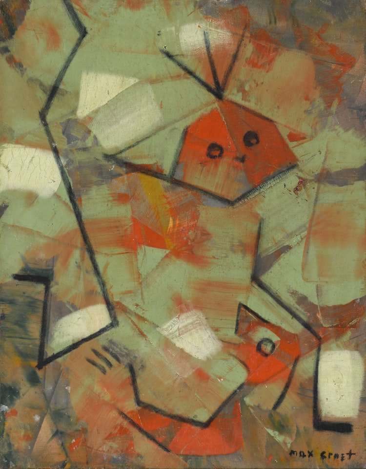 STUDY FOR A TISSUE OF LIES  by Max Ernst