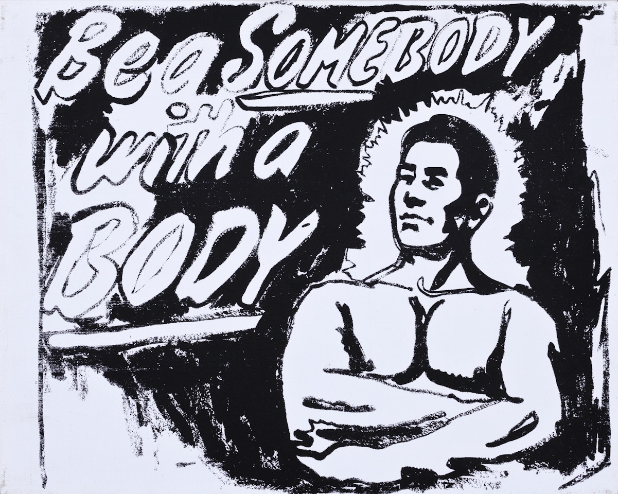 BE A SOMEBODY WITH A BODY by Andy Warhol