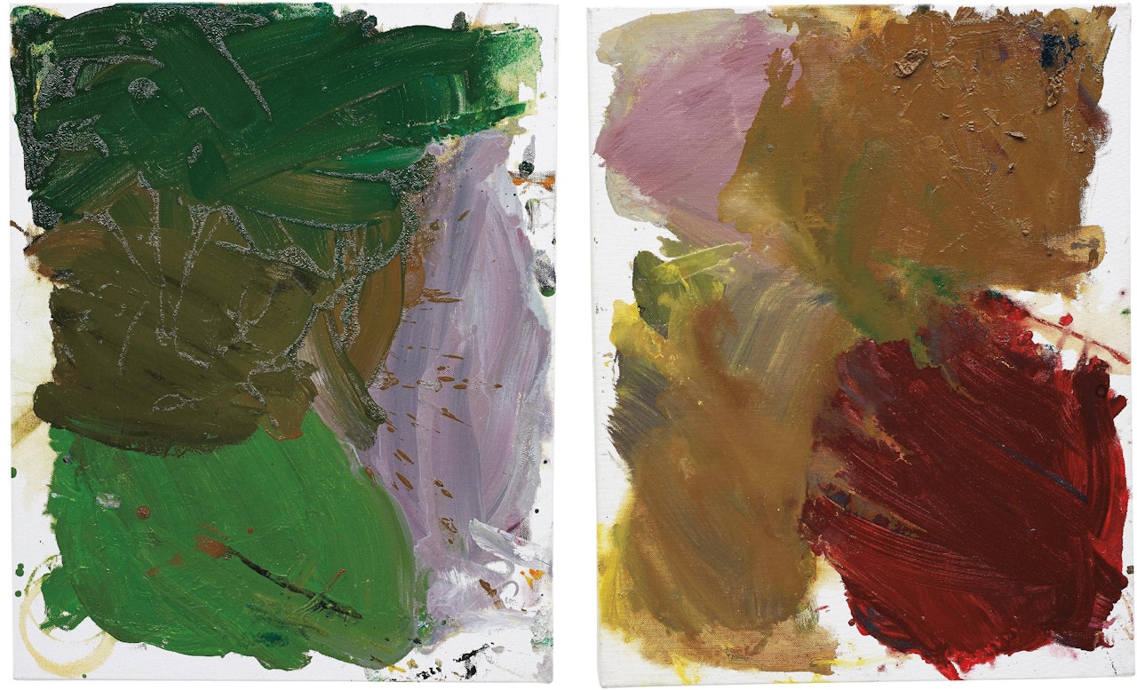 Two works: Untitled (Palette Painting) by Josh Smith