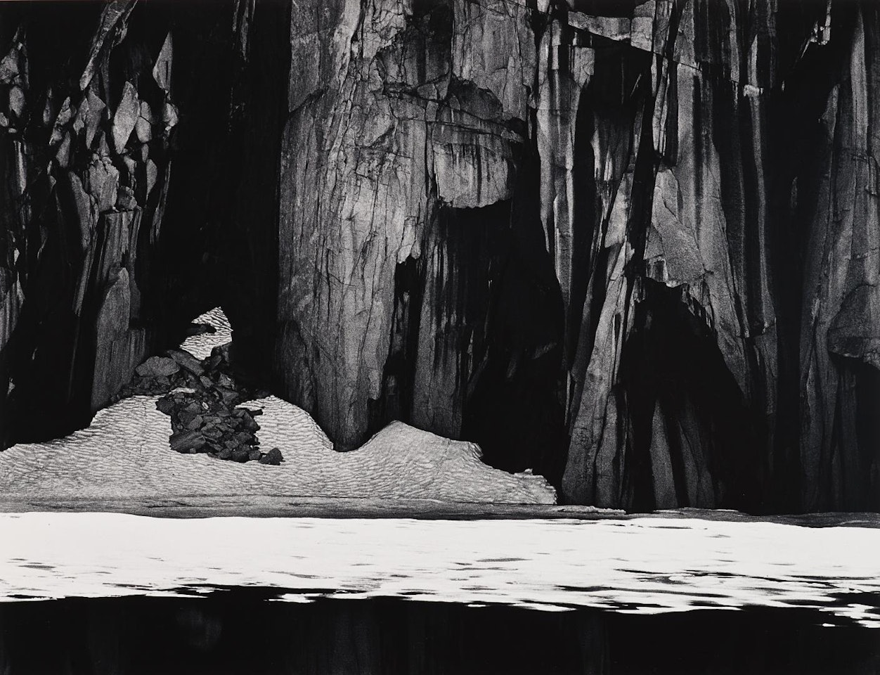 Frozen Lake and Cliffs, Sierra Nevada, California by Ansel Adams