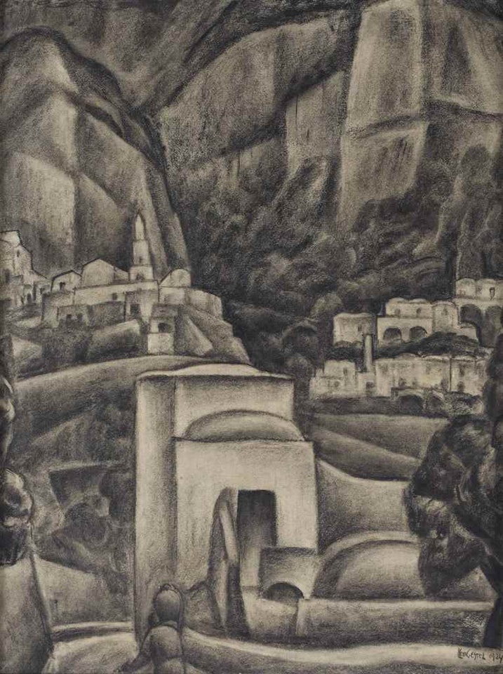 A view of Positano, Italy by Leo Gestel