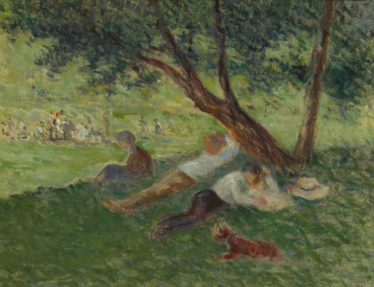 MÉRICOURT, LA SIESTE by Maximilien Luce