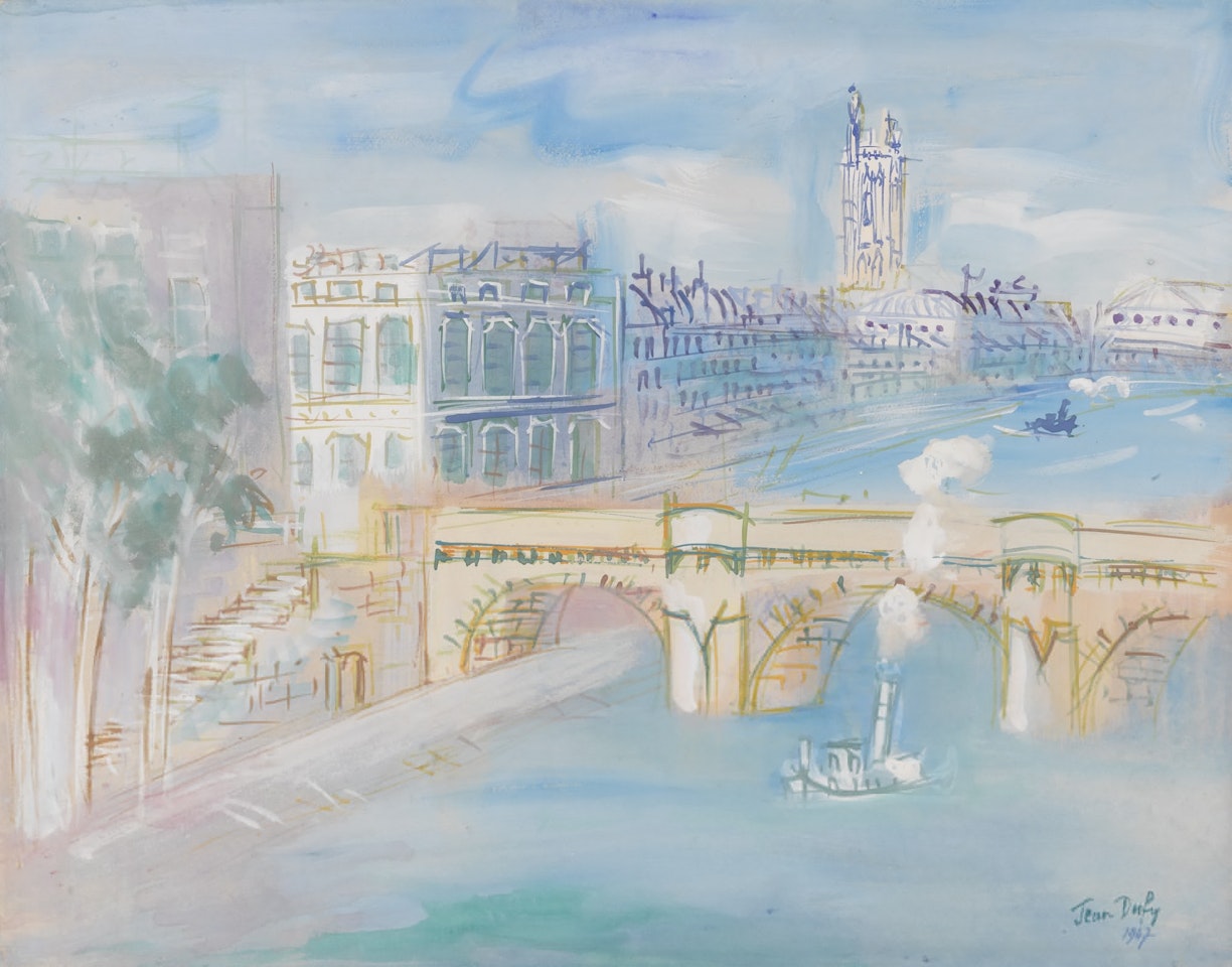 PARIS, LA TOUR SAINT JACQUES by Jean Dufy