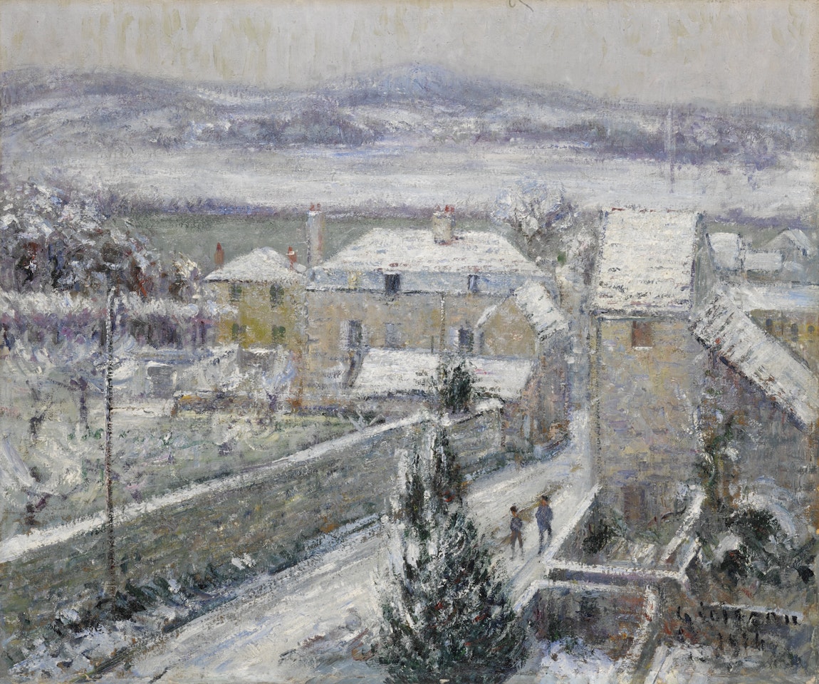 HIVER À TRIEL-SUR-SEINE; BORD DE RIVIÈRE: A DOUBLE-SIDED WORK by Gustave Loiseau