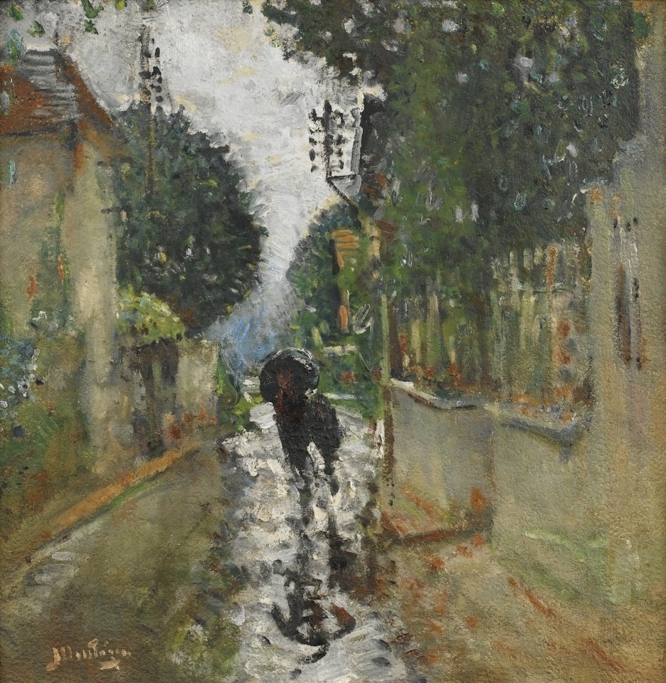 RUE SOUS LA PLUIE by Pierre Eugène Montezin