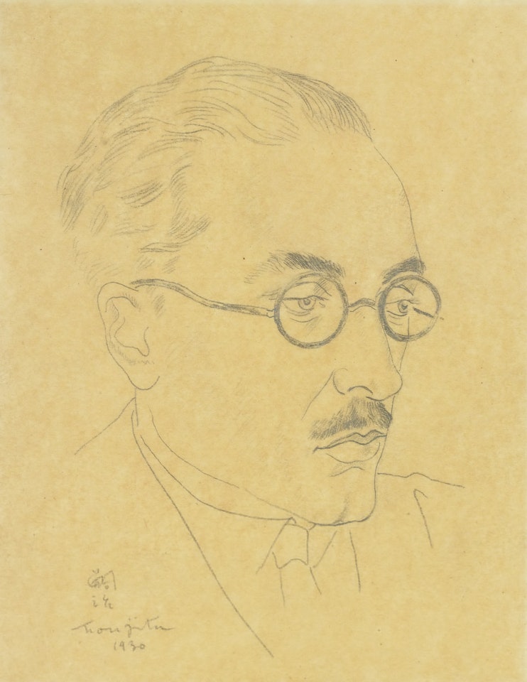PORTRAIT D'HOMME by Leonard Tsuguharu Foujita