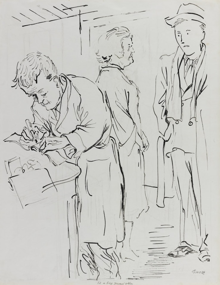 A BOY GROWS OLDER by George Grosz