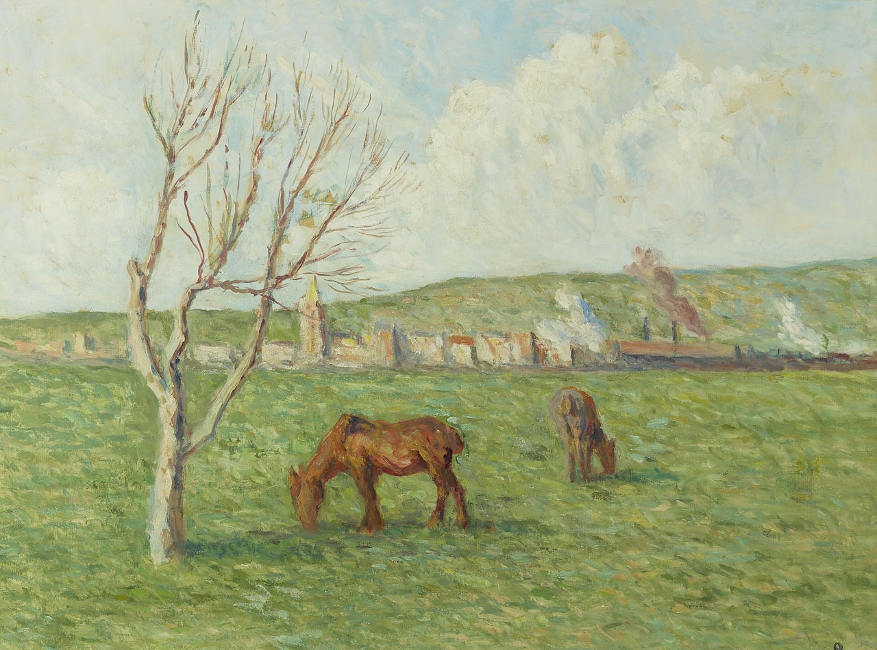 LES ENVIRONS DE SAINT-LAURENT-EN-CAUX by Maximilien Luce