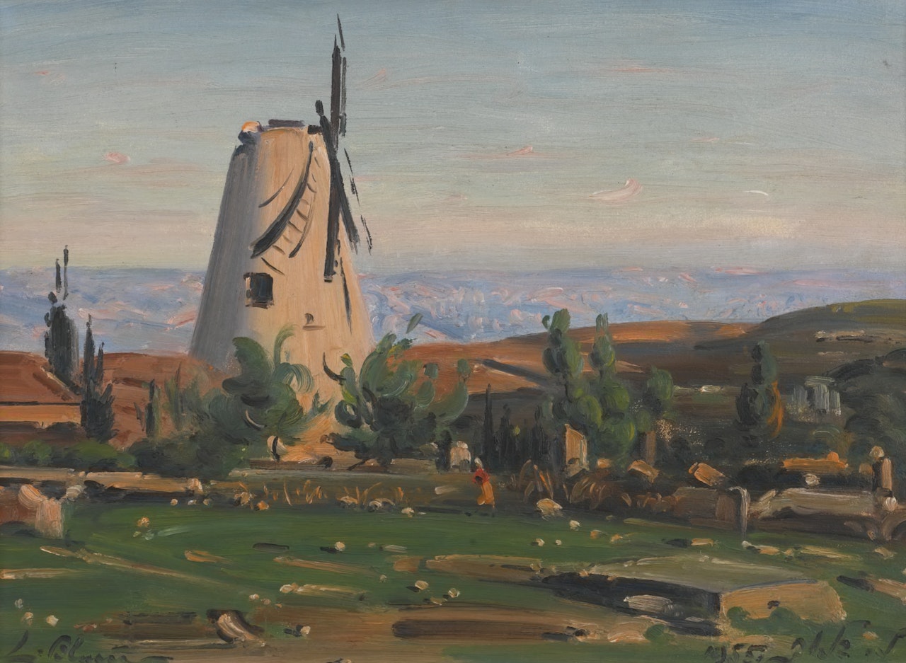 THE WINDMILL IN YEMIN MOSHE by Ludwig Blum