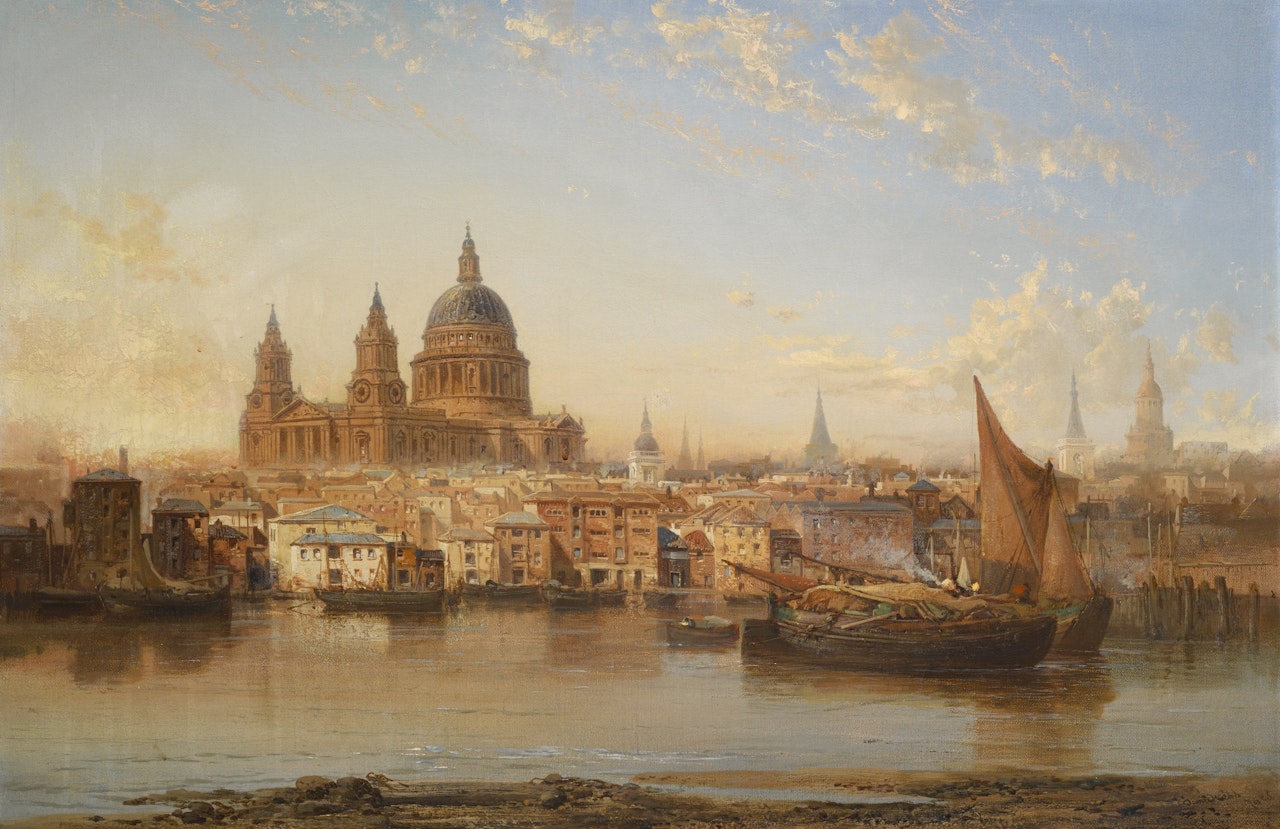 ST. PAULS FROM THE RIVER by James Webb