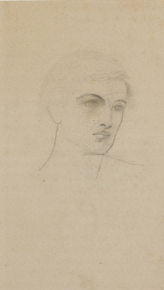 HEAD OF A BOY by Edward Coley Burne-Jones