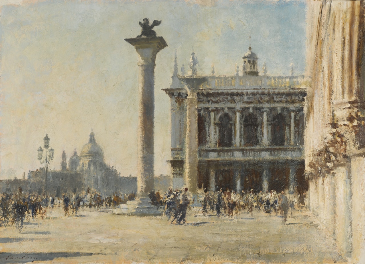 THE TWO COLUMNS, VENICE by Edward Seago