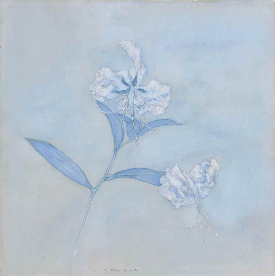 Stalk with Two Japanese Lilies by Piet Mondrian