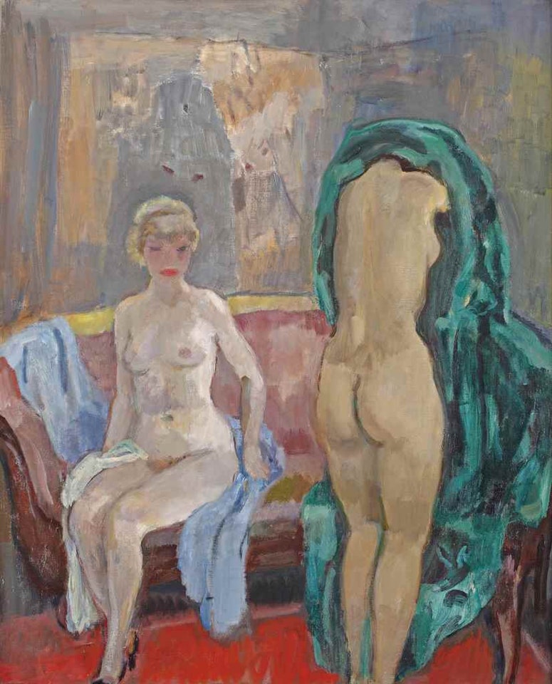 Sitting and standing female nudes by Jan Sluyters