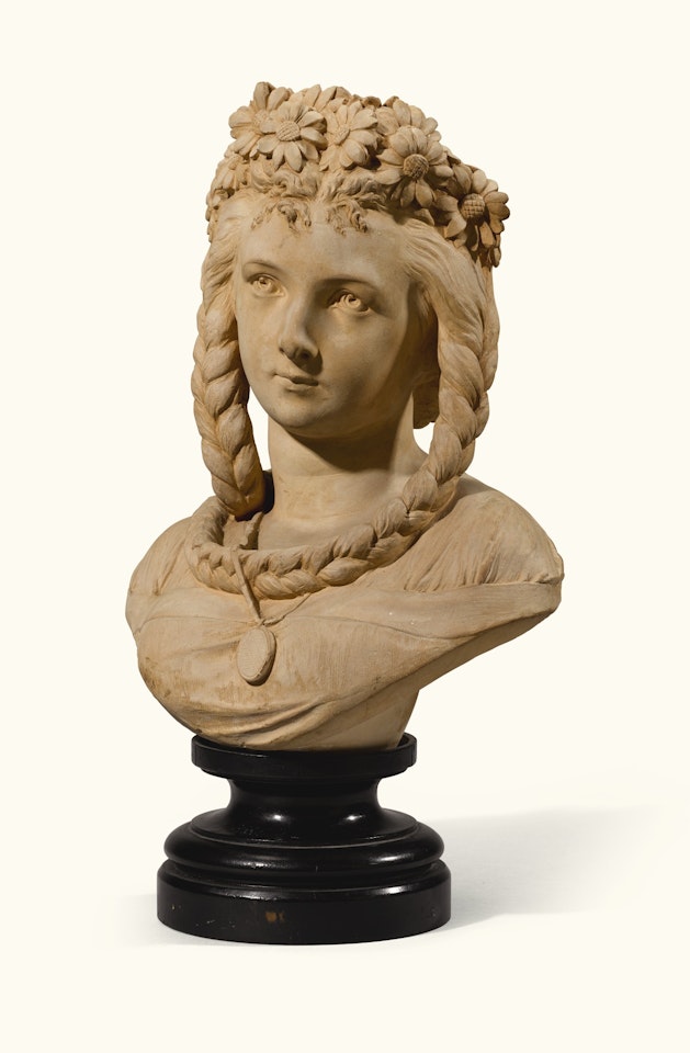 BUST OF A GIRL by Albert-Ernest Carrier-Belleuse