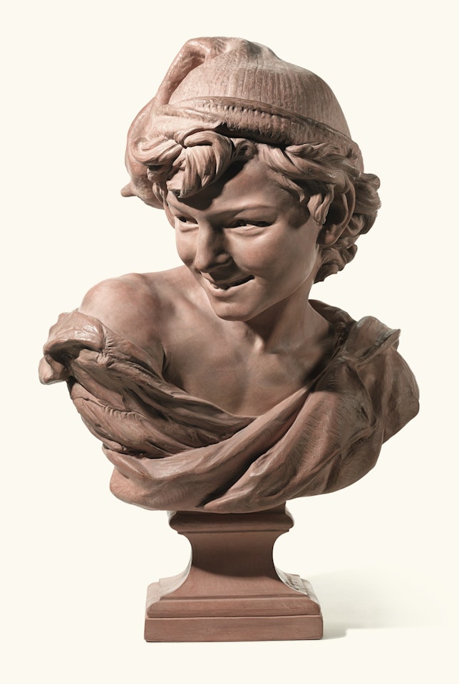 LE RIEUR NAPOLITAIN N O 1 (BUST OF A LAUGHING NEAPOLITAN BOY) by Jean-Baptiste Carpeaux
