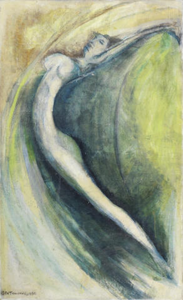Dancing spirit unframed by Ben Enwonwu