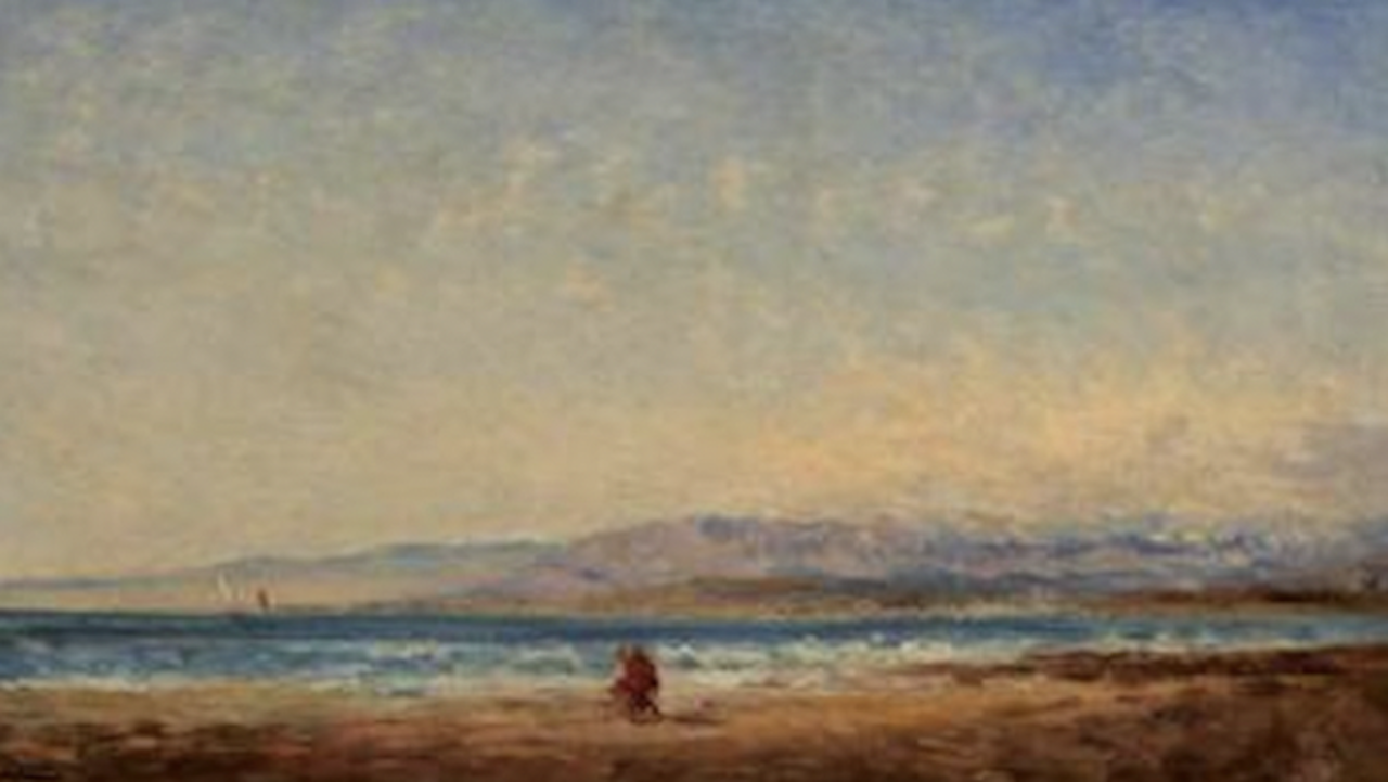 IN THE EVENING, ON A MEDITERRANEAN BEACH by Félix Ziem