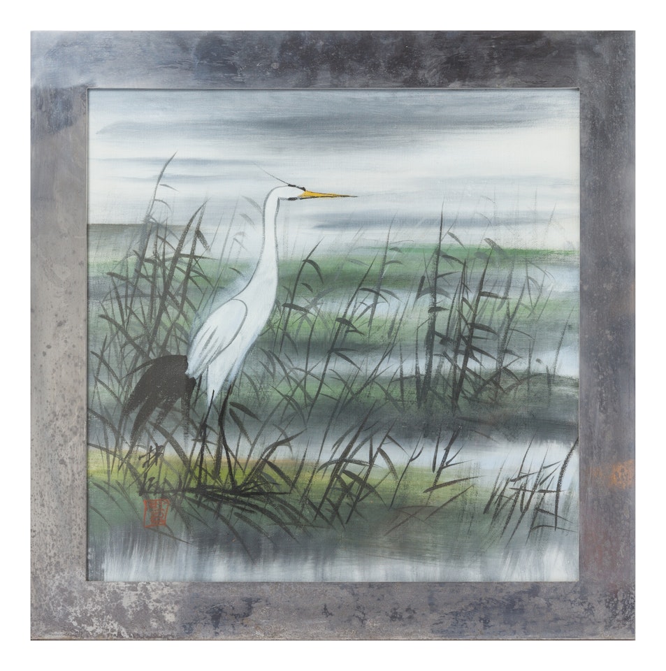 Egret by Lin Fengmian