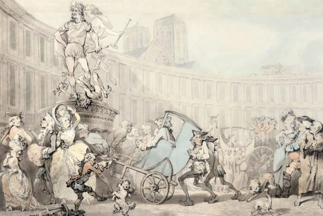 Place des Victoires, Paris by Thomas Rowlandson