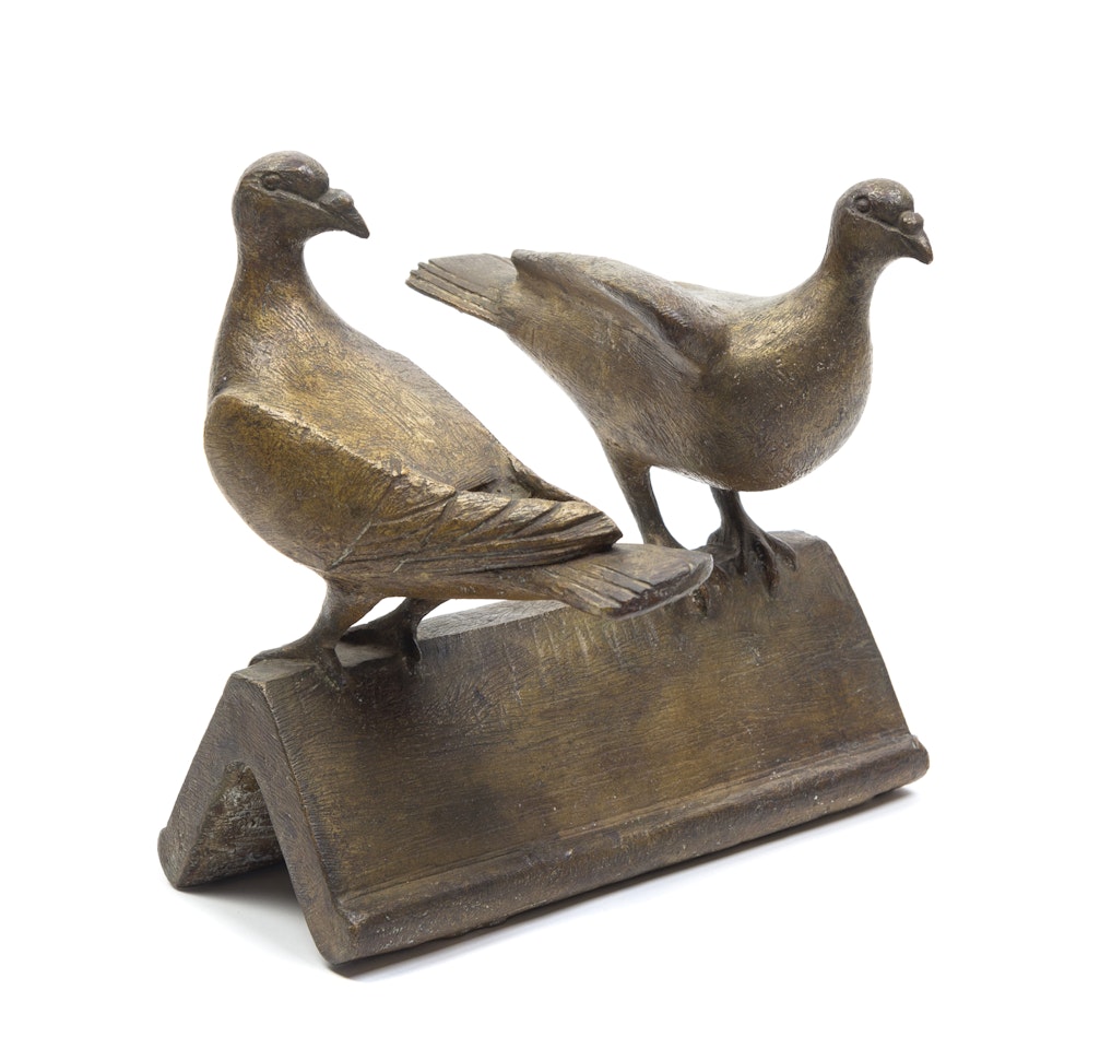 Pigeons roosting by Gerhard Marcks