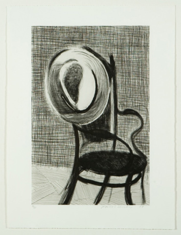 Untitled (hat on chair) by David Hockney