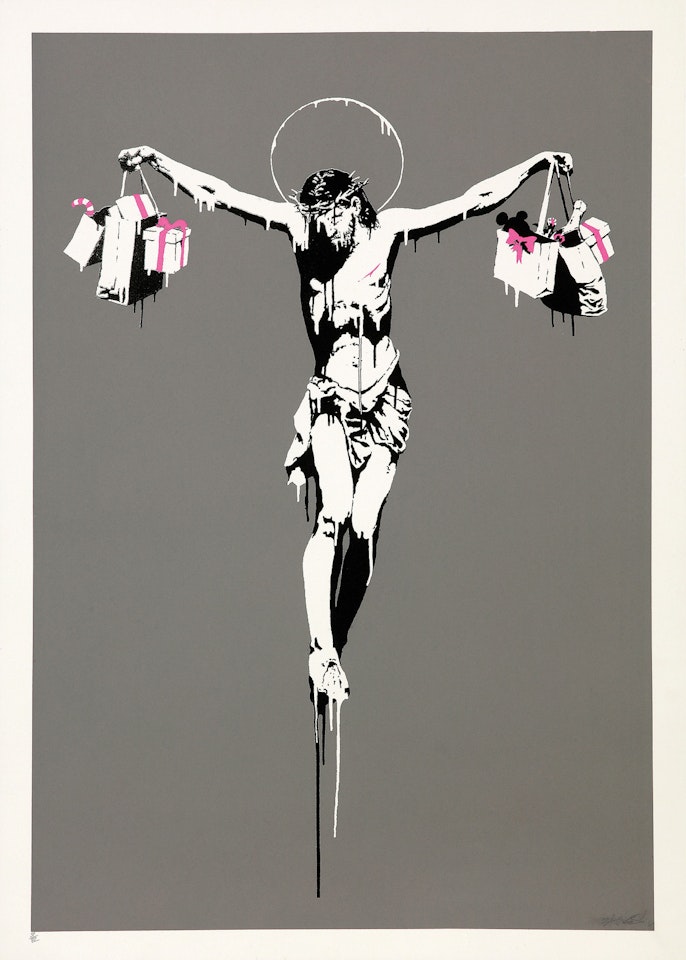 Christ with Shopping Bags by Banksy
