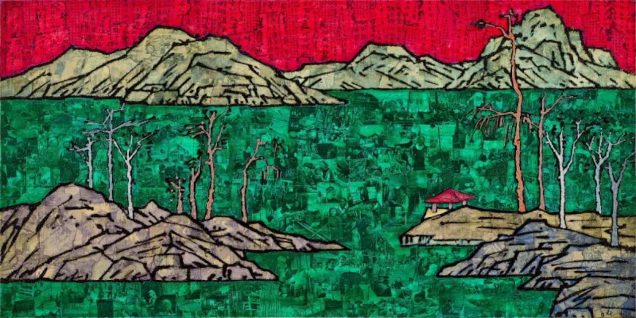 Red Pavilion in Spring Time by Xue Song