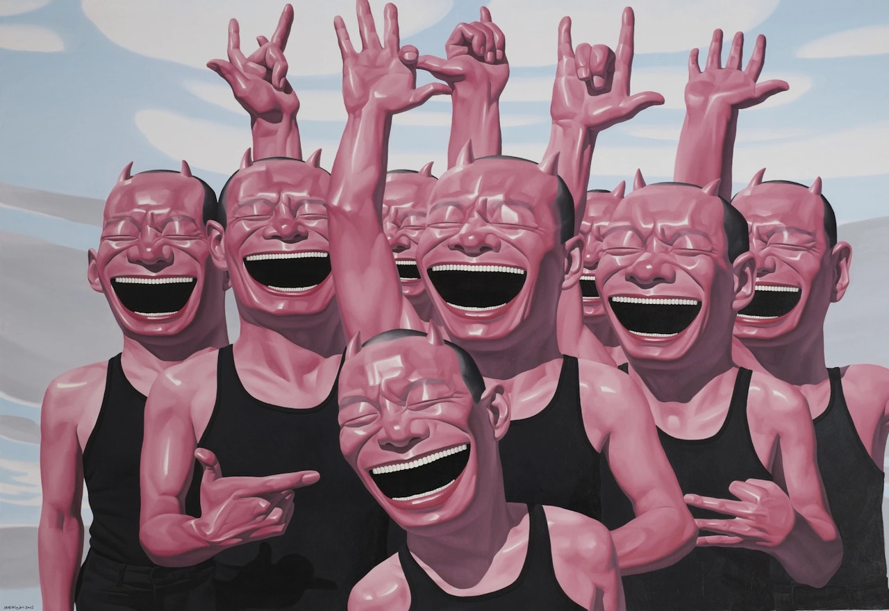 Between Men And Animal by Yue Minjun Between Men And Animal by Yue Minjun