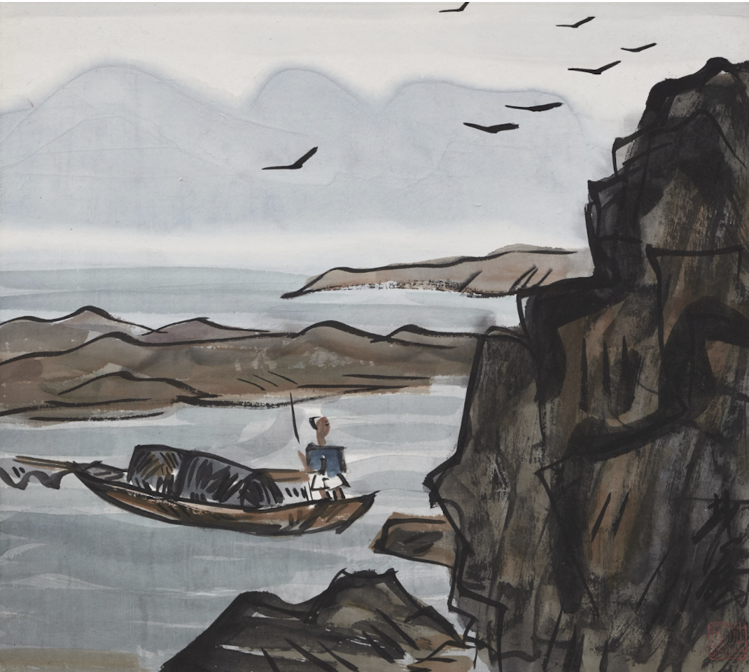 SCENE NEAR SEASHORE by Lin Fengmian