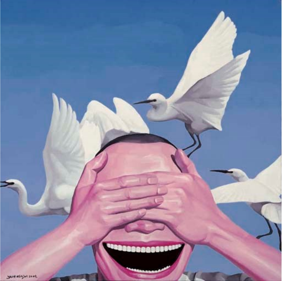 Sky-animal-humain being by Yue Minjun